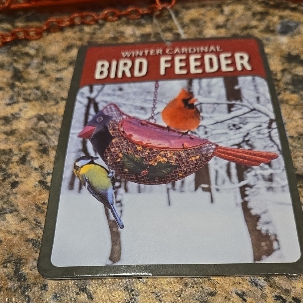 Red and Black Bird Feeder - Picture 5 of 7